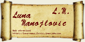 Luna Manojlović vizit kartica